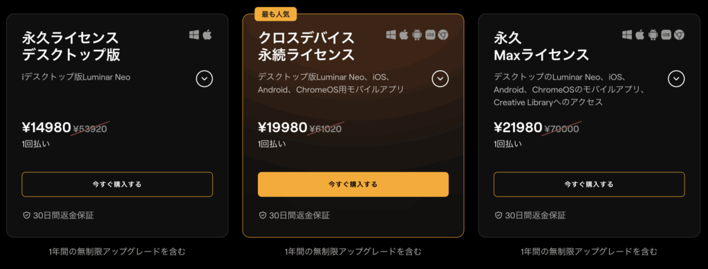 Luminar Neo 料金