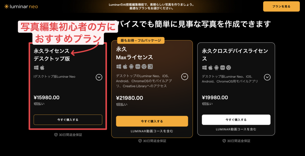 Luminar Neo 料金