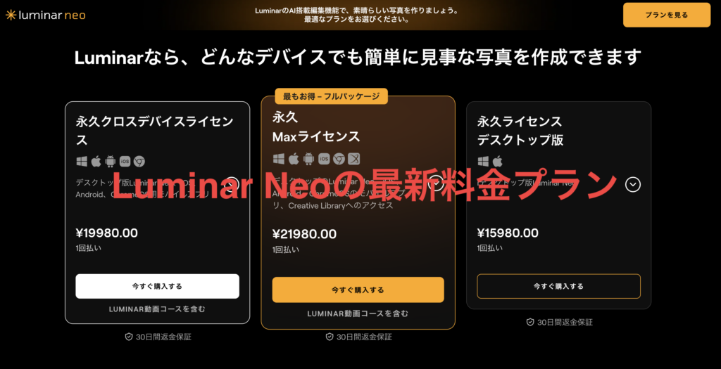 Luminar Neo 料金