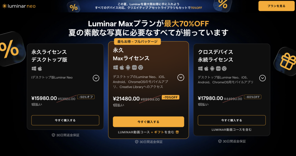 Luminar Neo 料金