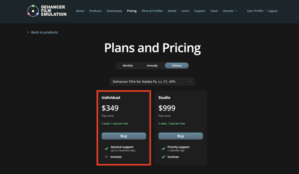 Dehancer Film Lightroom CC 料金