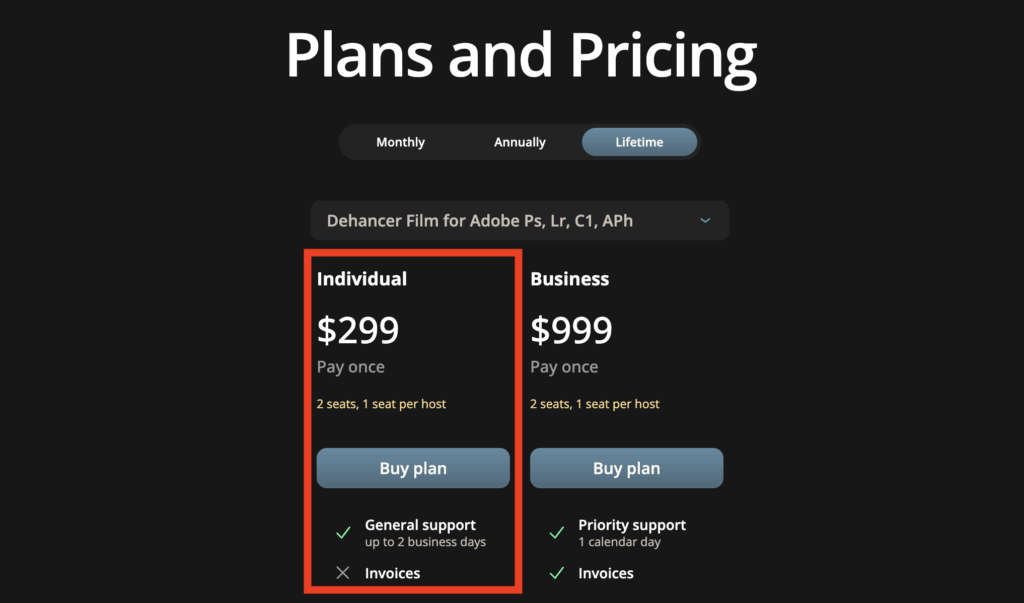 Dehancer Film Lightroom CC 料金