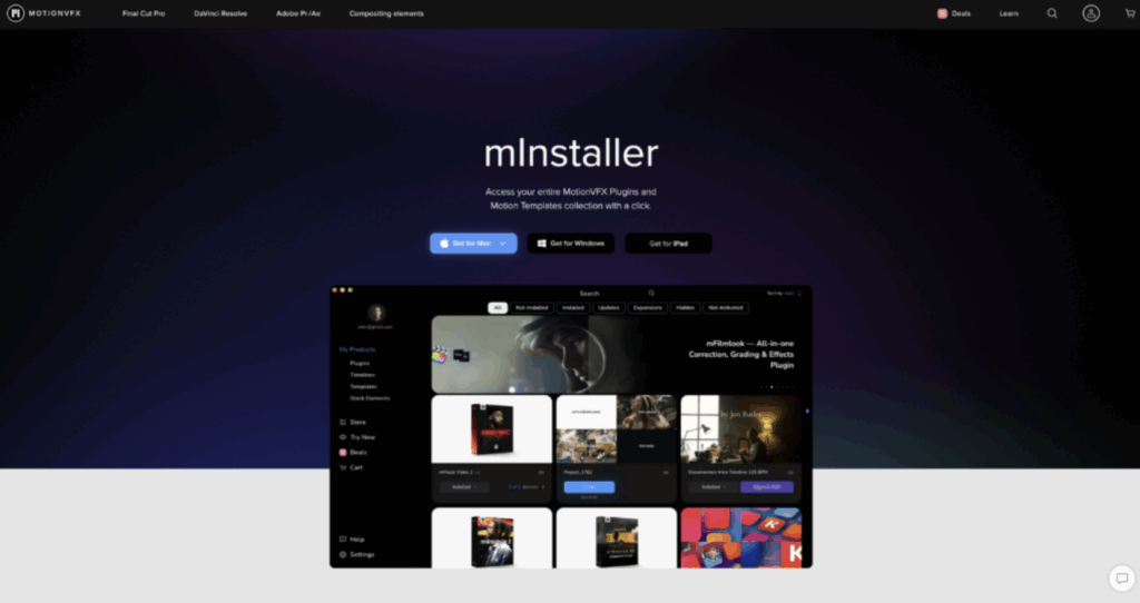MotionVFX mInstaller