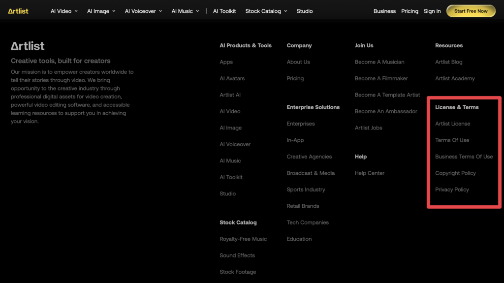 Artlist License
